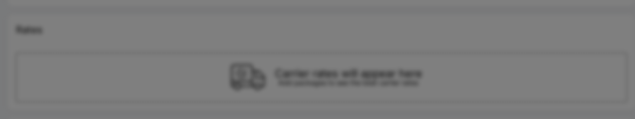 Priority Shippers shipping rates section showing carrier rate results